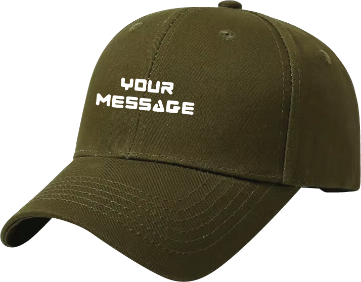 branded jungle green baseball cap